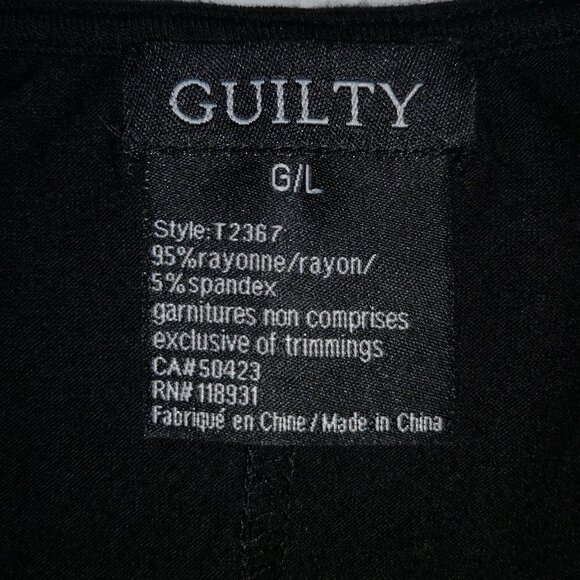 2 / $30.00 - Guilty Ladies Size Large Black Short Sleeve Lightweight Dress/Tunic - Picture 3 of 5